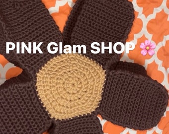 Big crotchet daisy flower bag written tutorial/ pattern pdf