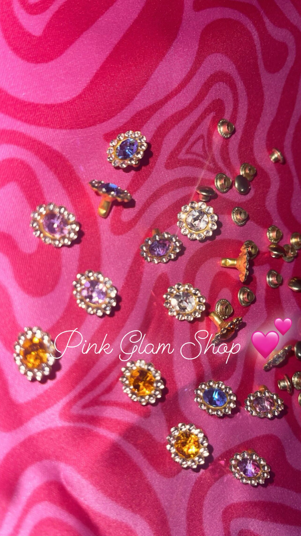 20set Rhinestone Flower Rivet Studs , Flower Rivets - Etsy