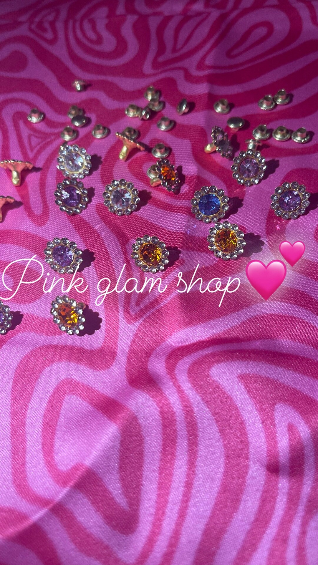 Pop Rivet Flower 20set Rhinestone Flower Rivet Studs , Flower Rivets - Etsy