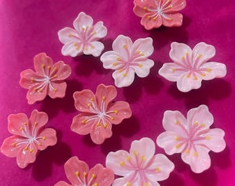 10 pc Flower clog/ croc charms , shoe charms