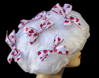 Be My Valentine, Designer Shower Cap. Our shower caps are waterproof works of art