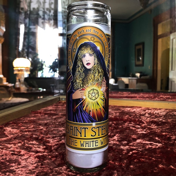 Saint Stevie The White Witch Candle