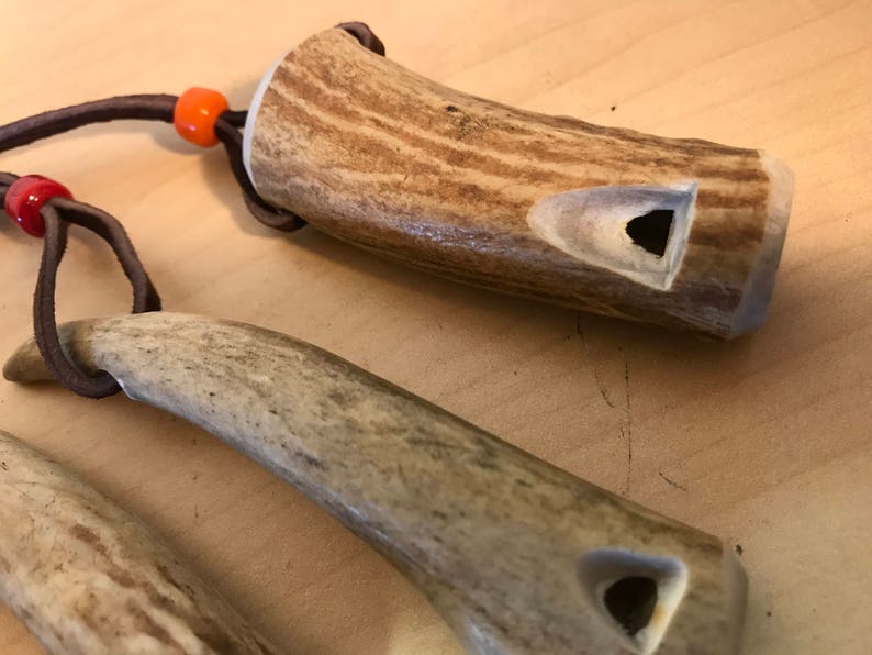 Handcrafted Deer Antler Whistle Etsy
