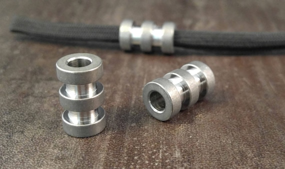 Titanium Lanyard Bead, Stonewash, EDC Gear/knife Accessories