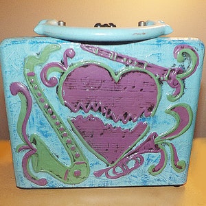 Vintage Box Monedero Lady London Art Monedero Psicodélico Dimensional Frosting Salvador Dali Bolso Aqua 1970 Mid Century Mod Moda Kitsch