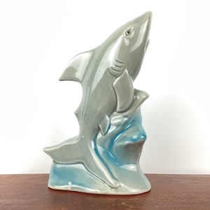Vintage Keramik Hai Figur, Brasilien