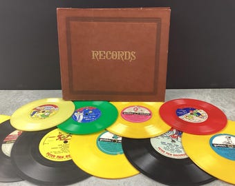 Collection of 1950s Children’s Records, Vintage Vinyl