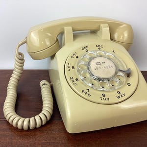 Vintage Dial Rotary Desk Phone, Northern Telecom Telephone