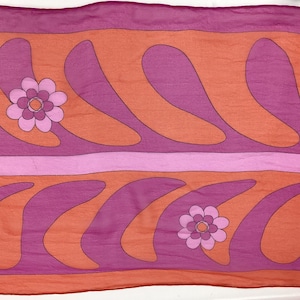 Enrico Coveri Silk Scarf, Psychedelic Flower Power