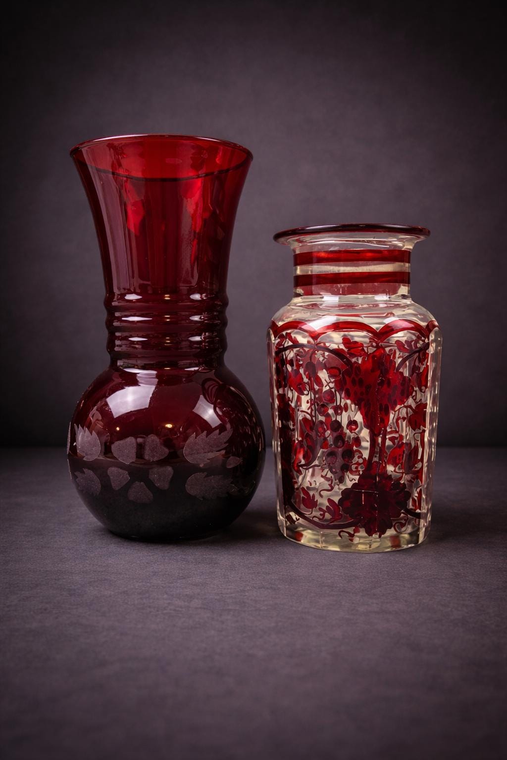 Ruby Red Canister - Etsy