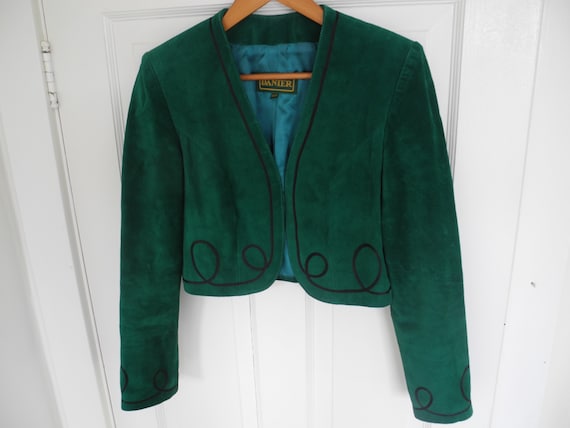 Vintage XS Green Suede Jacket, Danier Leather Coat
