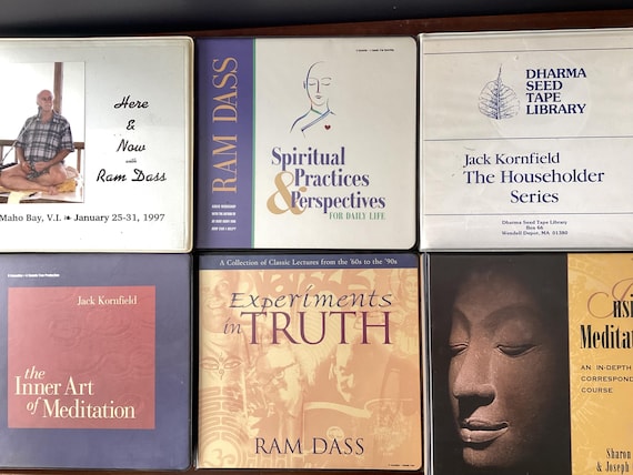 Collection of 6 Meditation Audio Cassette Tape Sets, Ram Dass, Jack Kornfield