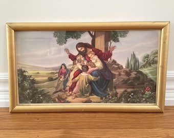 Vintage Religious Framed Print, Italy