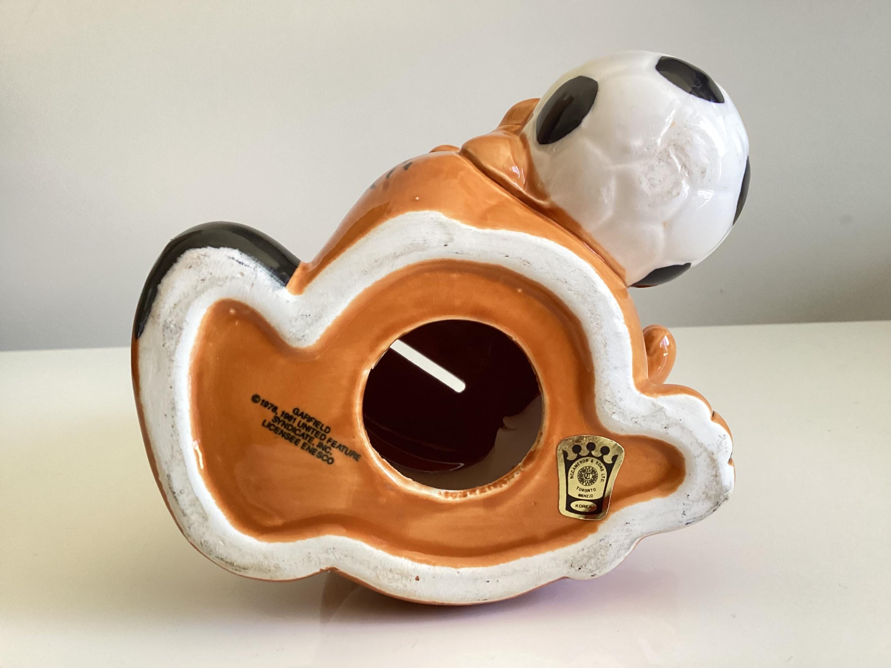 1981 Garfield Soccer Bank, Ceramic - Etsy