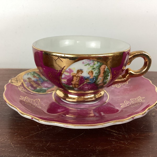 Vintage 1960s Empress by Haruta Japan Demitasse Teacup and Saucer