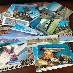 Cartes postales canadiennes vintage, lot de plus de 50