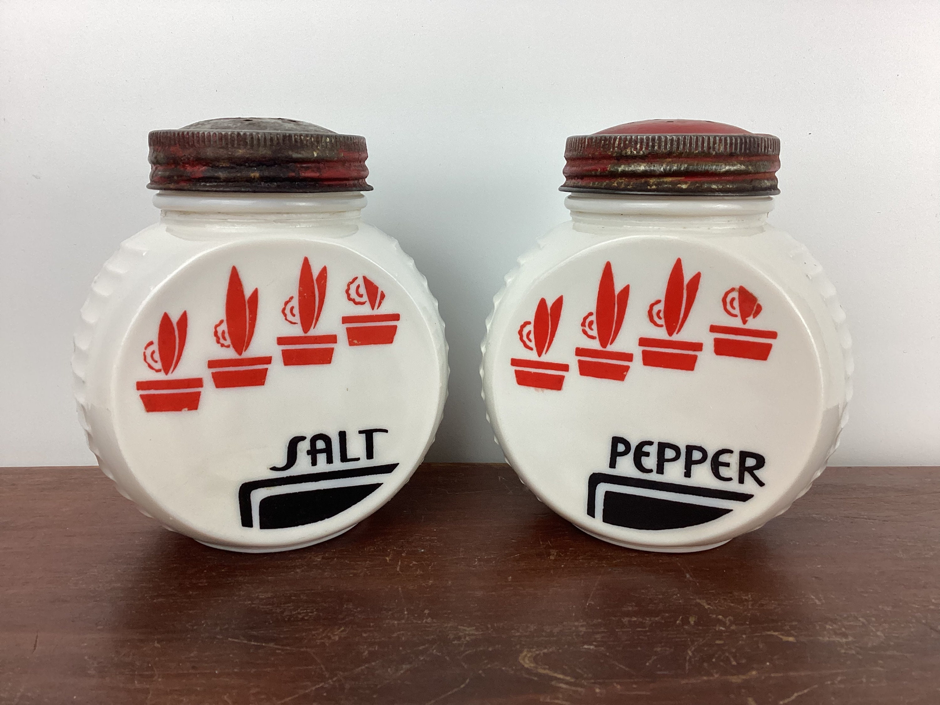 Fire King Salt and Pepper - Etsy