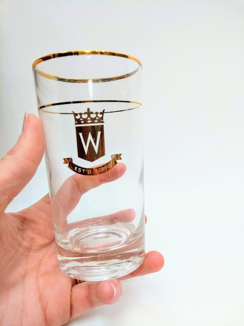 Set of 6 Gold Rimmed Drinking Glasses With Original Box Etsy