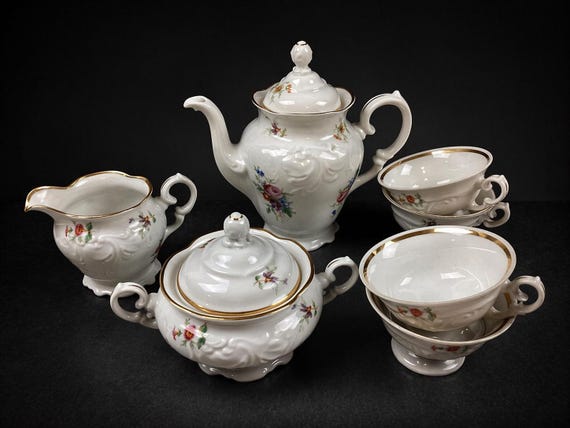 Vintage Walbrzych Porcelain Tea Set