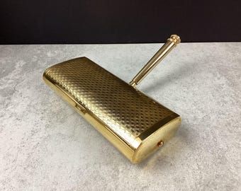 Recogedor de migas de mesa, escobilla y cepillo de limpieza de color dorado vintage