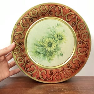 Vintage Floral Meister Tin Made in Brazil