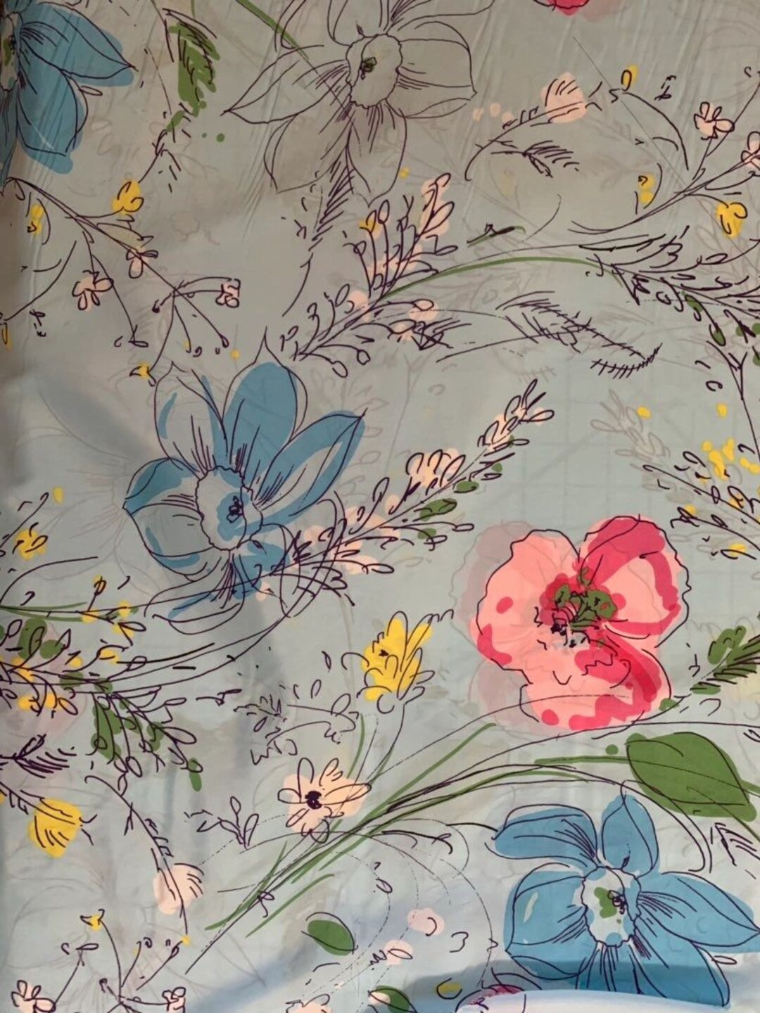 Sky Blue Floral Wild Rag - Etsy