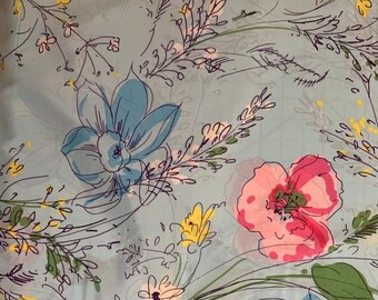 Sky blue floral wild rag
