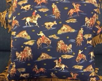 Wild West Pillow with Fringe