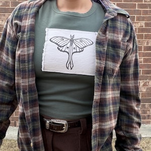 Luna Moth Patch Crop Top