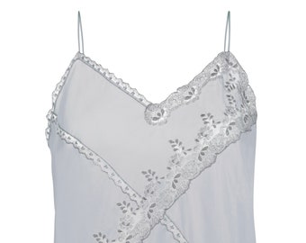 grey silk cami