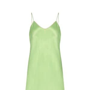 Emerald Green Silk Short Slip, Silk Slip, Green Nightgown, Emerald Silk ...