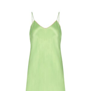 Emerald Green Silk Short Slip Silk Slip Green nightgown | Etsy