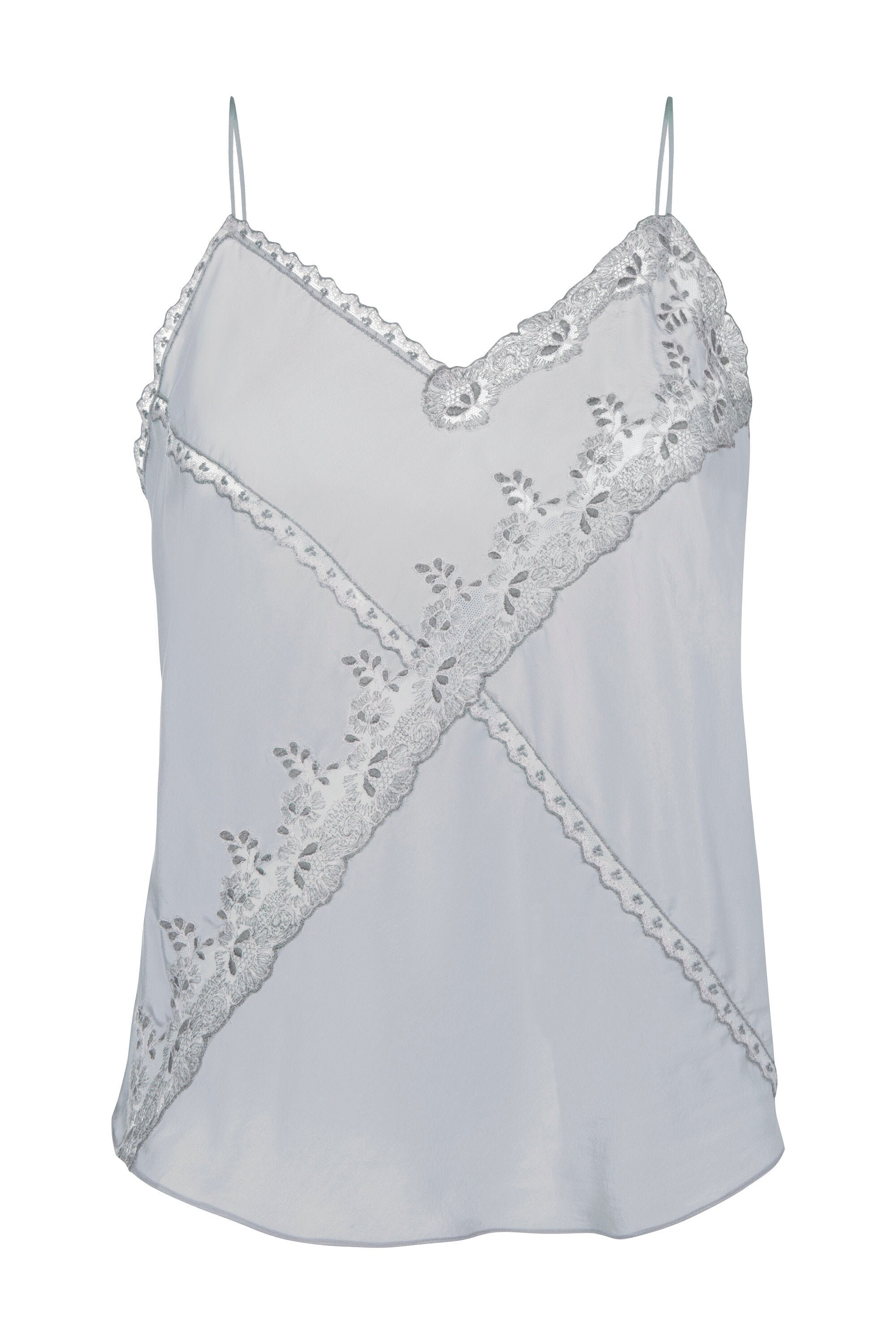Silver Grey Camisole, Silk Camisole, Crepe De Chine Camisole, Silk