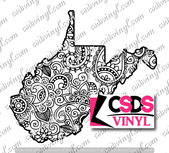 Download Paisley West Virginia Cut File Studio File Svg File Png Etsy Yellowimages Mockups