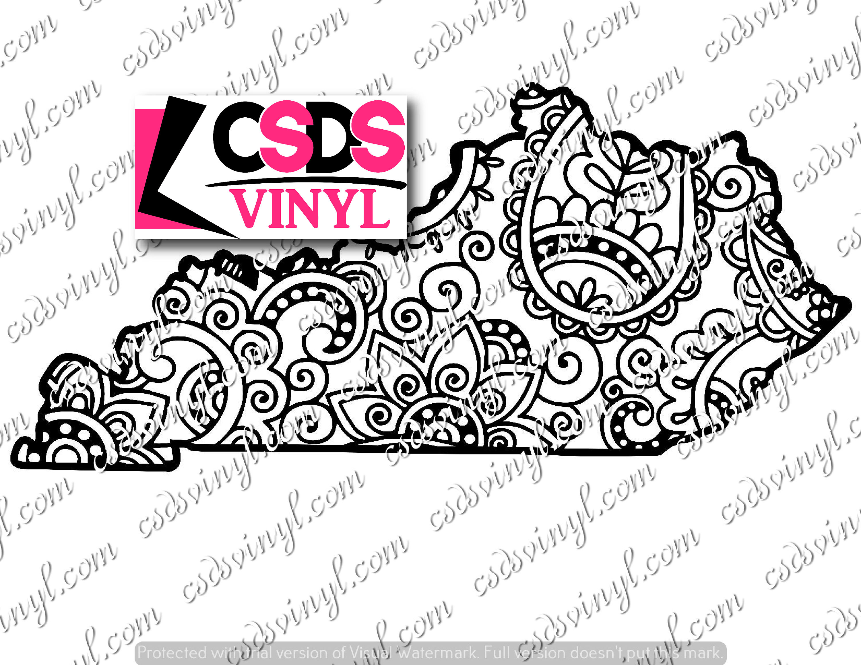 Download Paisley Kentucky Cut File Studio File Svg File Png File Etsy