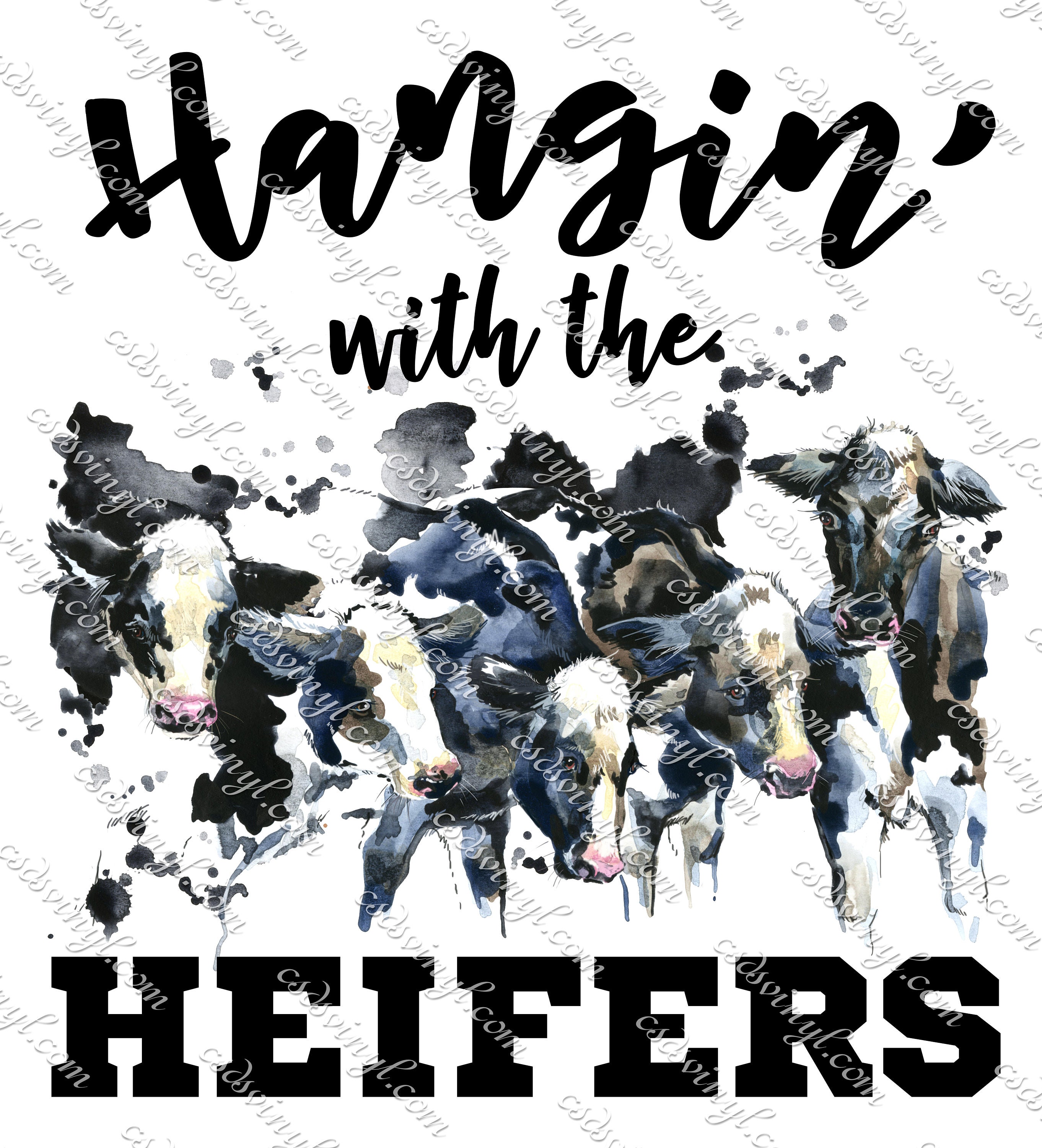 Hangin' With My Heifers Sublimation Transfer For Shirts | Etsy