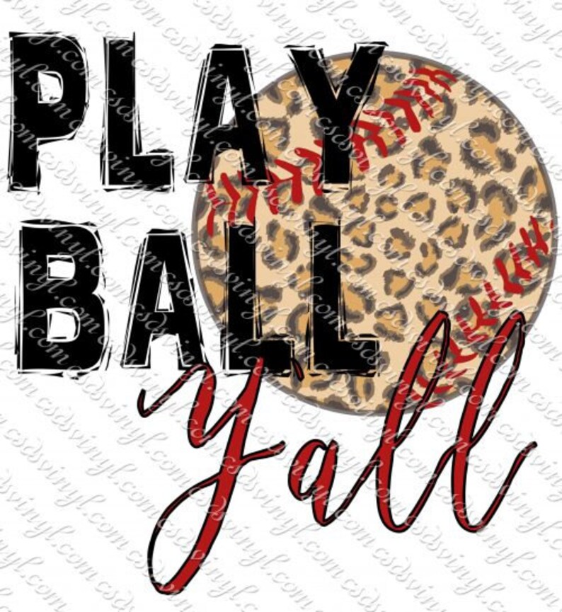 Baseball Sublimation Transfer Play Ball Yall Baseball Shirt Etsy - im!   age 0