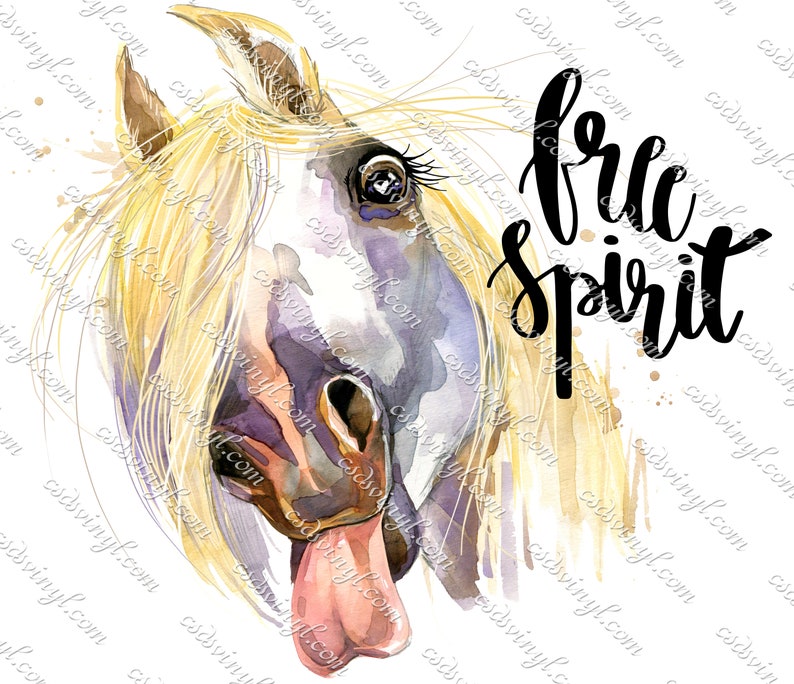 Free Spirit Sublimation Heat Transfer Horse Image Transfer Etsy