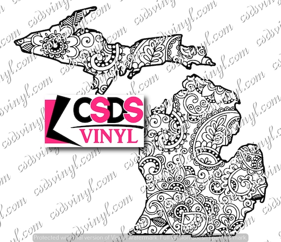 Download Paisley Michigan Cut File Studio File Svg File Png File Etsy