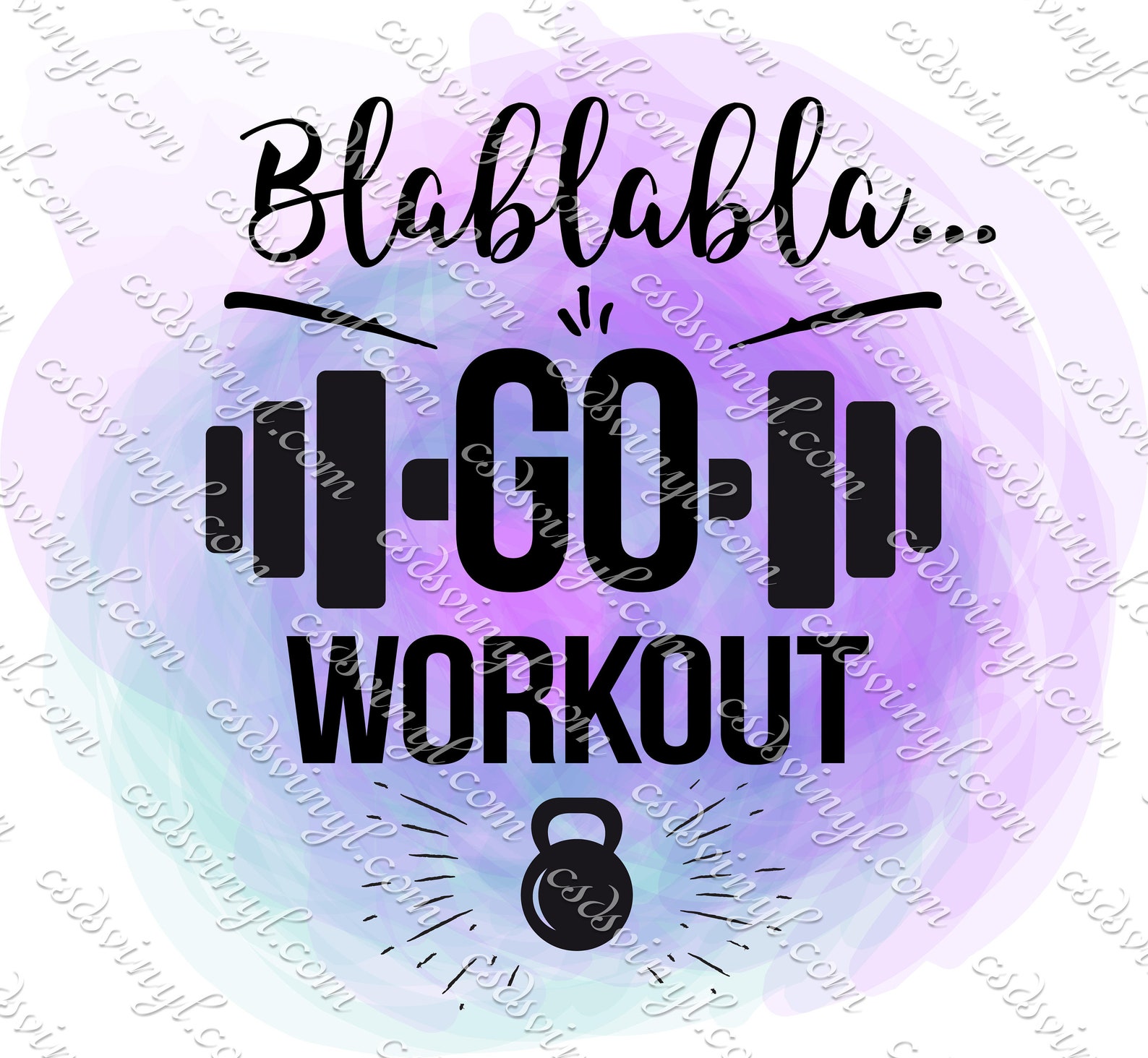 Blablabla Go Workout Shirt Transfer Workout Sublimation