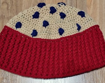 Crochet PATTERN: Berry Muffin Beanie Winter Textured Customizable Slouchy Hat