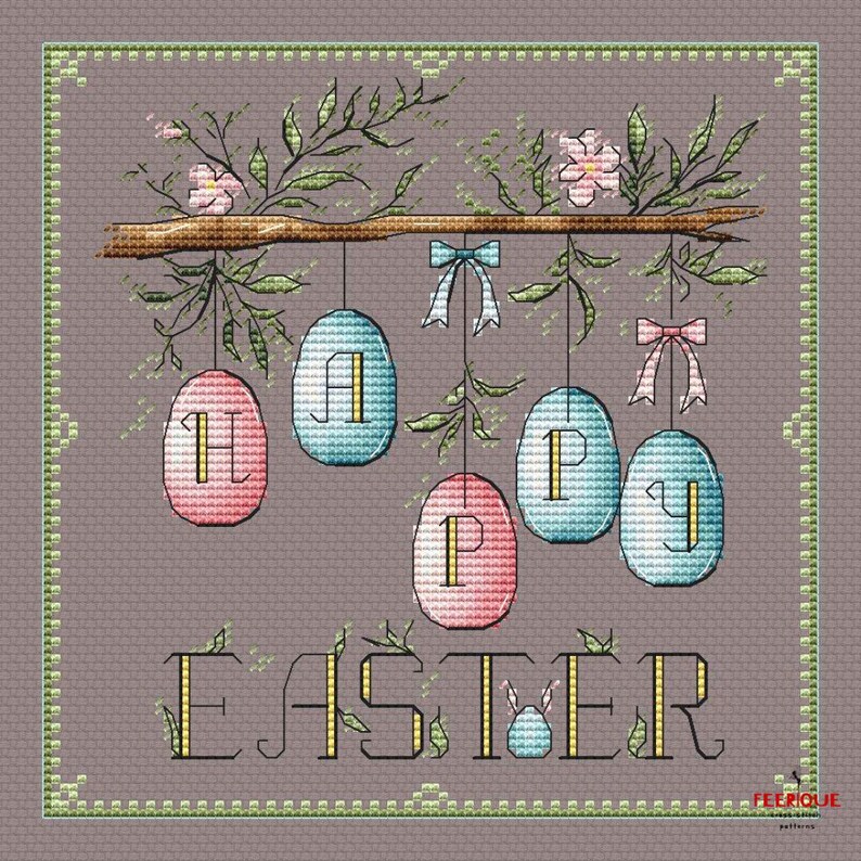 Easter Eggs Cross Stitch Pattern - Stunning Design for DIY Crafting ...