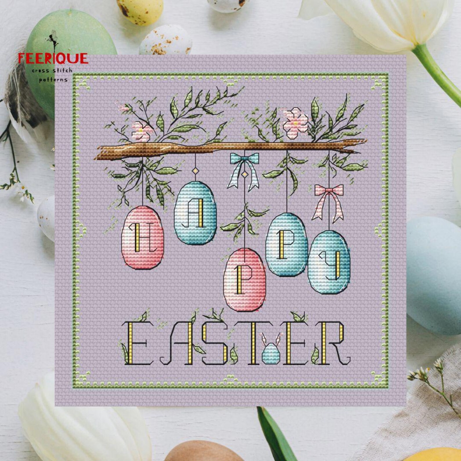 Easter Eggs Cross Stitch Pattern - Stunning Design for DIY Crafting ...