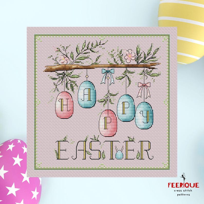 Easter Eggs Cross Stitch Pattern - Stunning Design for DIY Crafting ...