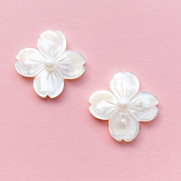 Mother of Pearl Earring Stud, Mother of Pearl Flower Stud, Pearl Flower Bridesmaids Earrings, Bridesmaids Gifts, Pearl Bridesmaids Earrings