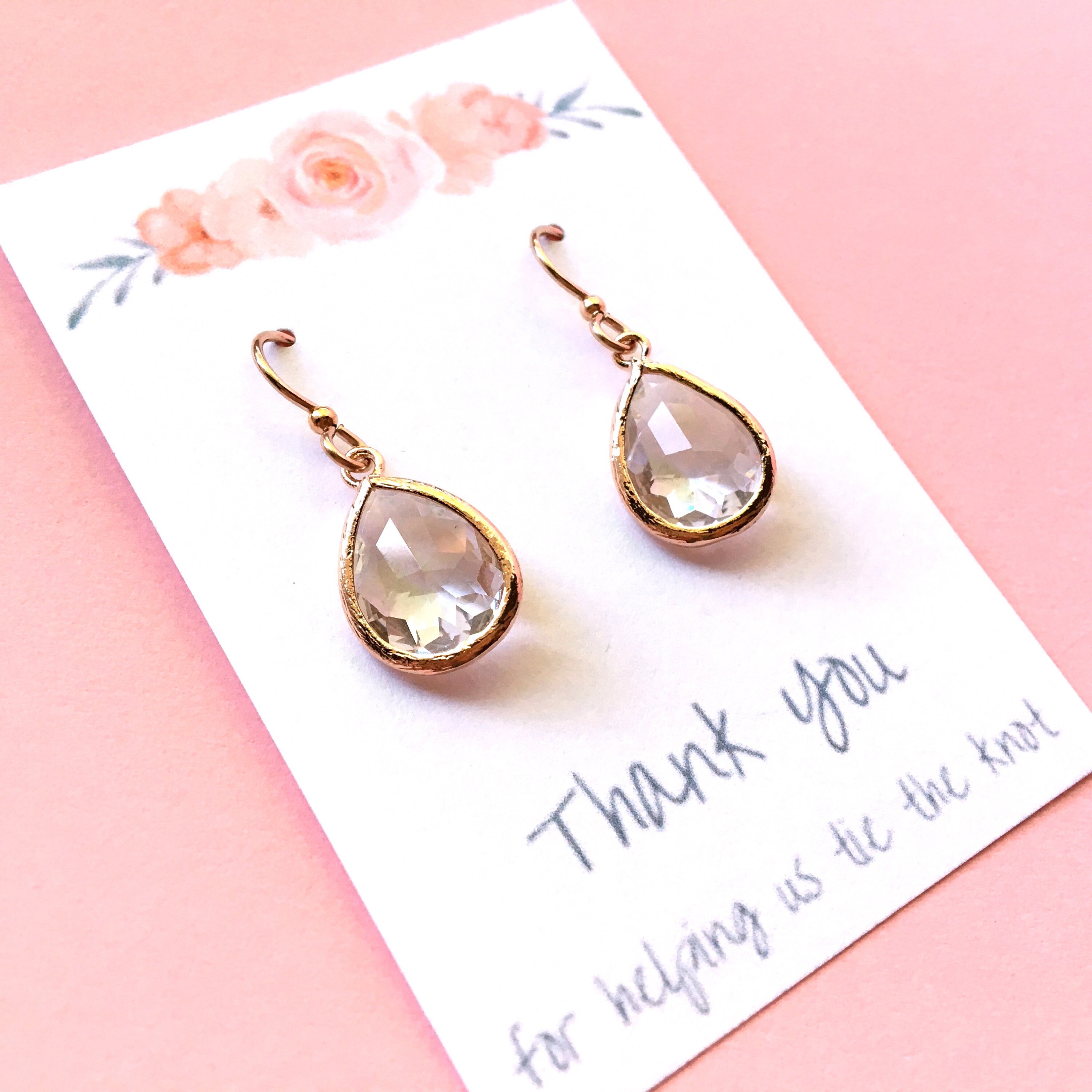 Blush Pink Earrings Pink Bridesmaids Earrings Bridesmaids Etsy