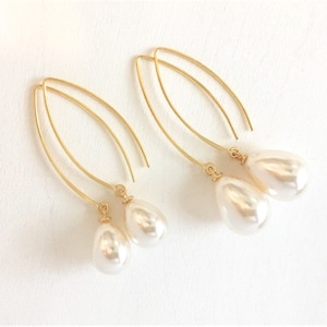 Bridesmaids Pearl Earrings, Pearl Earrings, Bridesmaids Gifts, Pearl Gold Earring, Bridesmaid Earring image 1