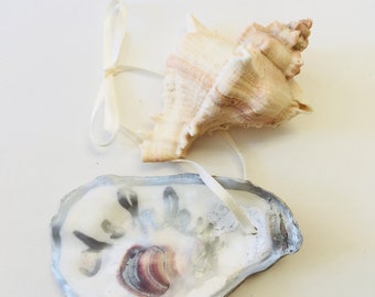 Personalisierte Christmas Ornament Austernschalen / Andenken / Andenken / Schätze aus dem Meer