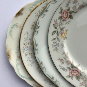 Mismatched China Salad Plates, 2098