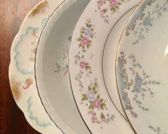 Vintage Mismatched China Bowls for Easter, Thanksgiving, Christmas, Wedding, Wedding China, Bridal Luncheon- Set of 4, 4034